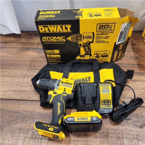 AS-IS DeWalt ATOMIC COMPACT SERIESâ„¢ 20V MAX* Brushless Cordless 1/2 in. Drill/Driver