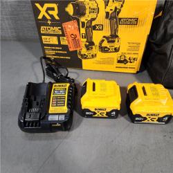 HOUSTON LOCATION - AS-IS DEWALT 20V MAX XR Hammer Drill and ATOMIC Impact Driver 2 Tool Cordless Combo Kit with (2) 4.0Ah Batteries, Charger, and Bag