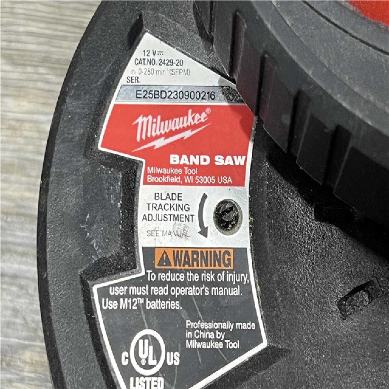 AS-IS MILWAUKEE M12 12V Lithium-Ion Cordless Sub-Compact Band Saw (Tool-Only)