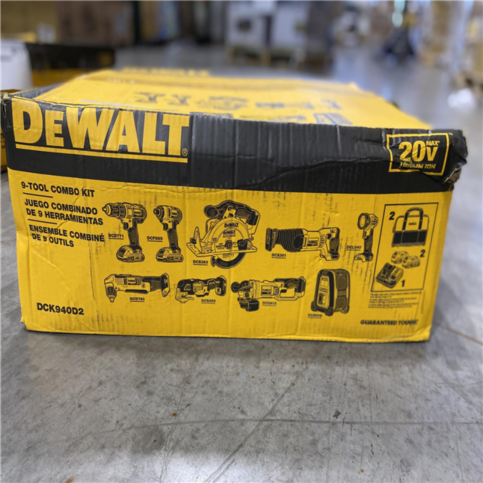 NEW! - DEWALT 20V MAX Cordless 9 Tool Combo Kit with (2) 20V 2.0Ah Batteries and Charger