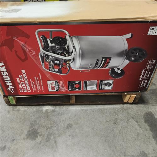 DALLAS LOCATION - AS-IS Husky 20 Gal. 165 PSI Vertical Electric Quiet Air Compressor