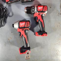 HOUSTON LOCATION - AS-IS Milwaukee M18 18V Cordless Brushed 2 Tool Drill/Driver and Impact Driver Kit