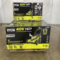 Houston Location AS IS - Ryobi 21in, 40v Self Propelled Mower Kit