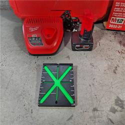 HOUSTON LOCATION - AS-IS Milwaukee-3632-21 M12 Green Beam Laser 360Â° 3-Plane Kit