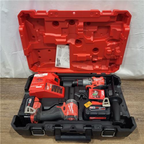 AS-IS Milwaukee M18 FUEL 18V Lithium-Ion Brushless Cordless Hammer Drill and Impact Driver Combo Kit (2-Tool) with 2 Batteries