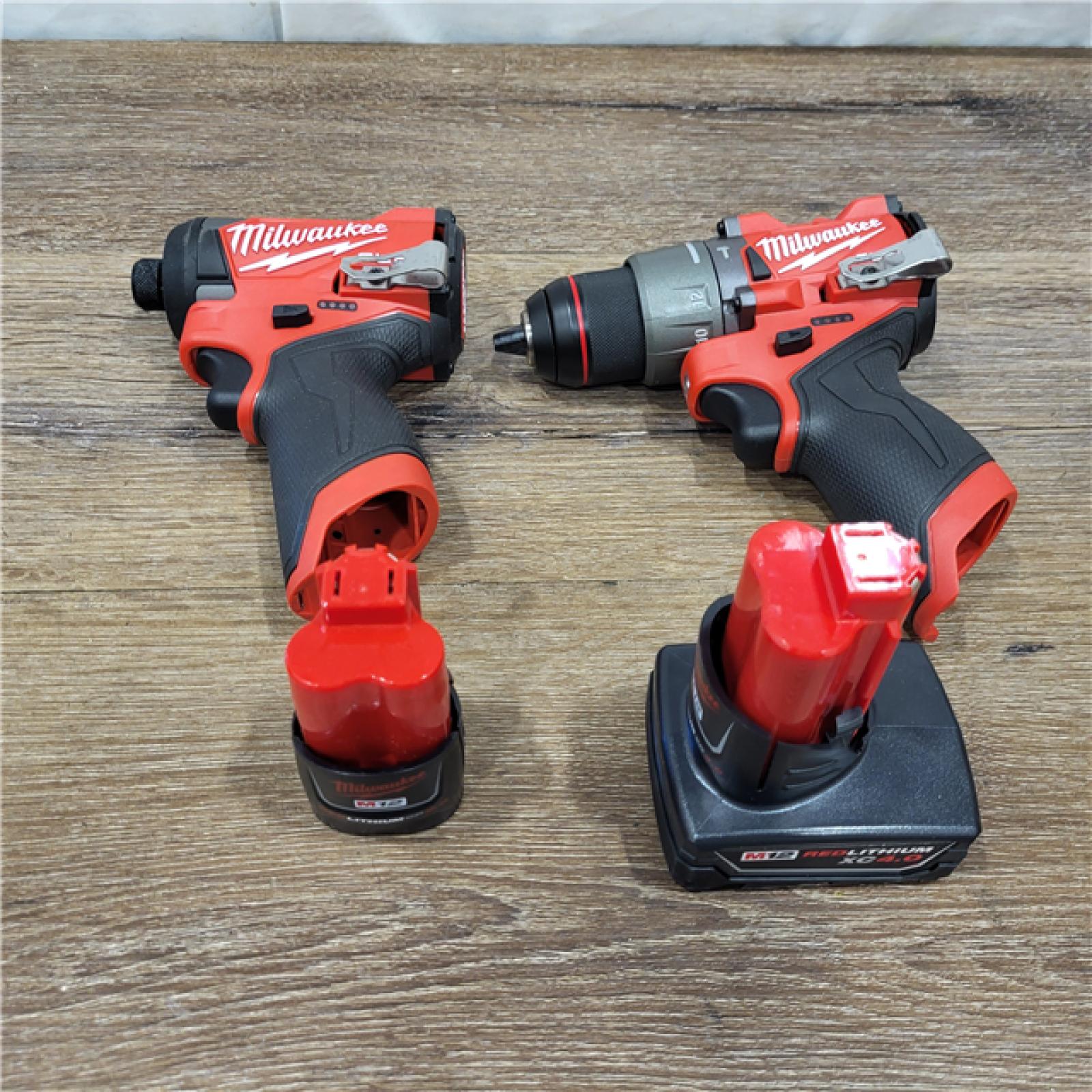 AS-IS Milwaukee 3497-22 12V Brushless Hammer Drill and Impact Driver Combo Kit