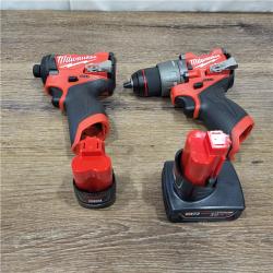 AS-IS Milwaukee 3497-22 12V Brushless Hammer Drill and Impact Driver Combo Kit