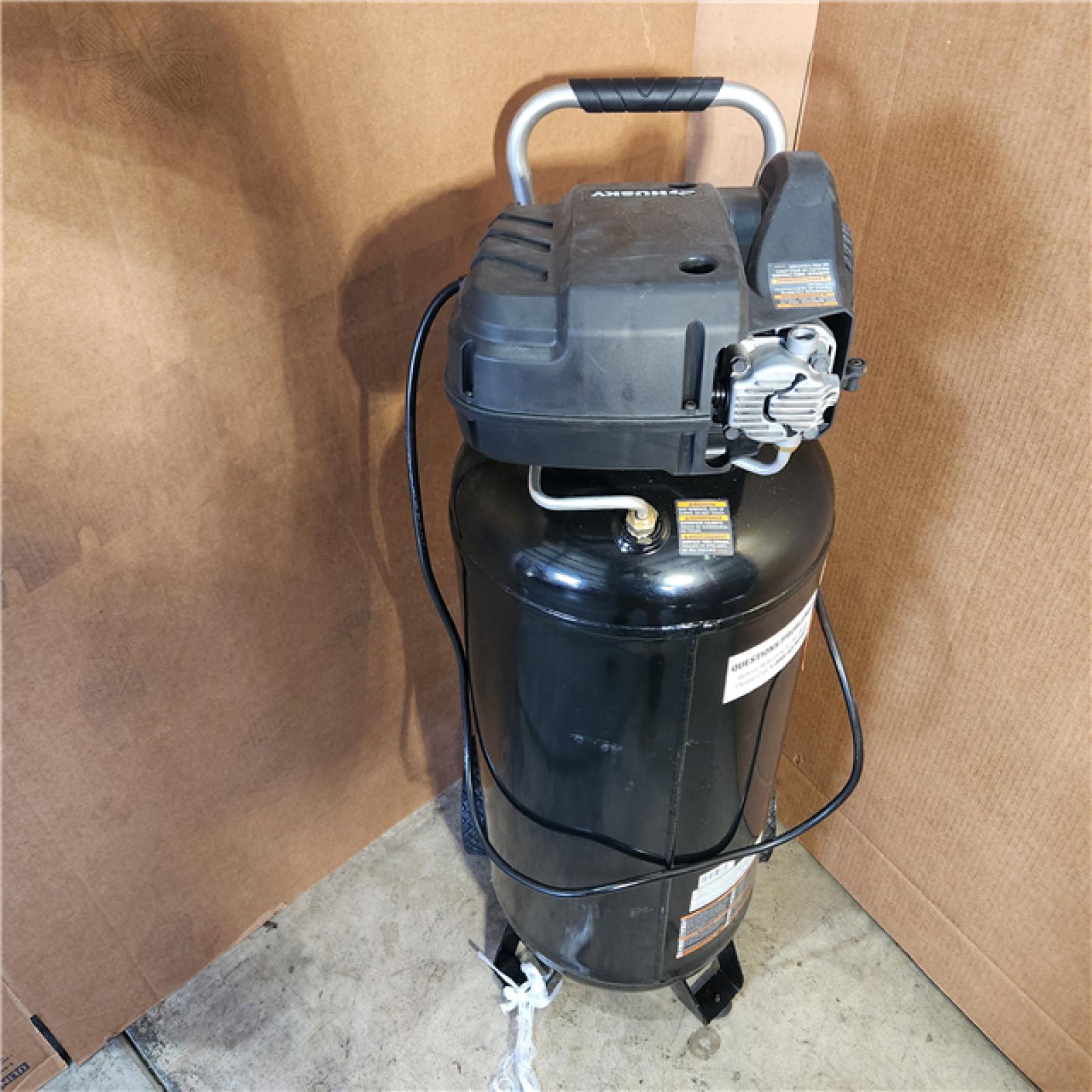 HOUSTON Location-AS-IS-Husky 20 Gal. 200 PSI Oil Free Portable Vertical Electric Air Compressor APPEARS IN GOOD Condition