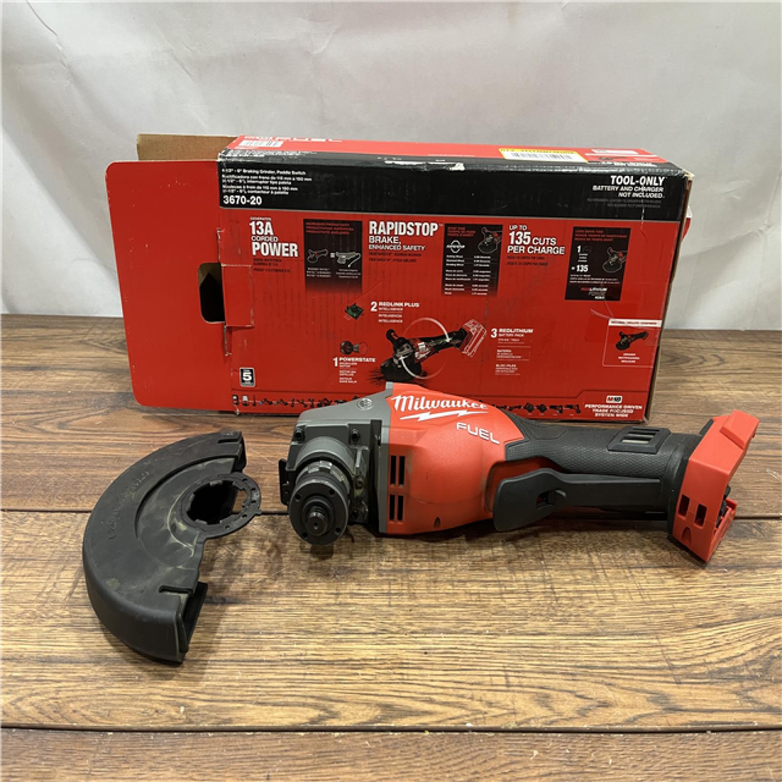 AS ISMilwaukee M18 FUEL 4-1/2-6 Braking Grinder, Paddle Switch