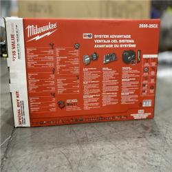 NEW! - Milwaukee M18 18V Lithium-Ion Cordless Combo Kit (5-Tool) with (1) 3.0Ah and (1) 1.5Ah Battery, (1) Charger, (1) Tool Bag