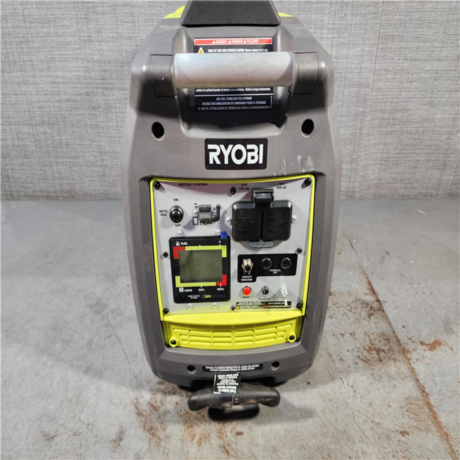 HOUSTON LOCATION - AS-IS RYOBI 2,300-Watt Recoil Start Bluetooth Super Quiet Gasoline Powered Digital Inverter Generator with CO Shutdown Sensor