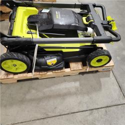 DALLAS LOCATION - AS-IS RYOBI ONE+ HP 18V Brushless 16 in. Cordless Battery Walk Behind Push Lawn Mower with (1) 4.0 Ah Battery and (1) Charger