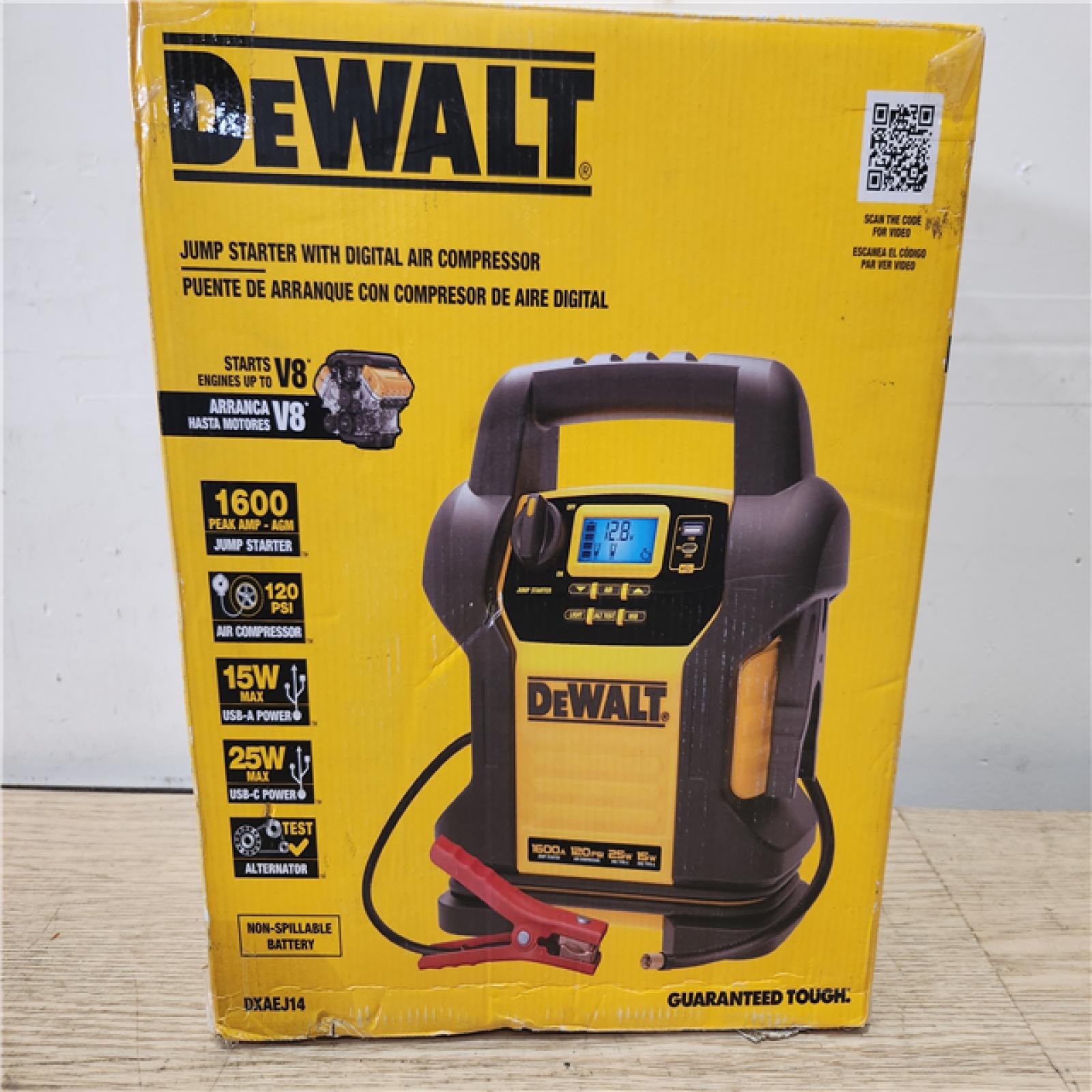 Phoenix Location DEWALT 1600 Peak Amp Jump Starter with Digital Compressor and USB Power Bank