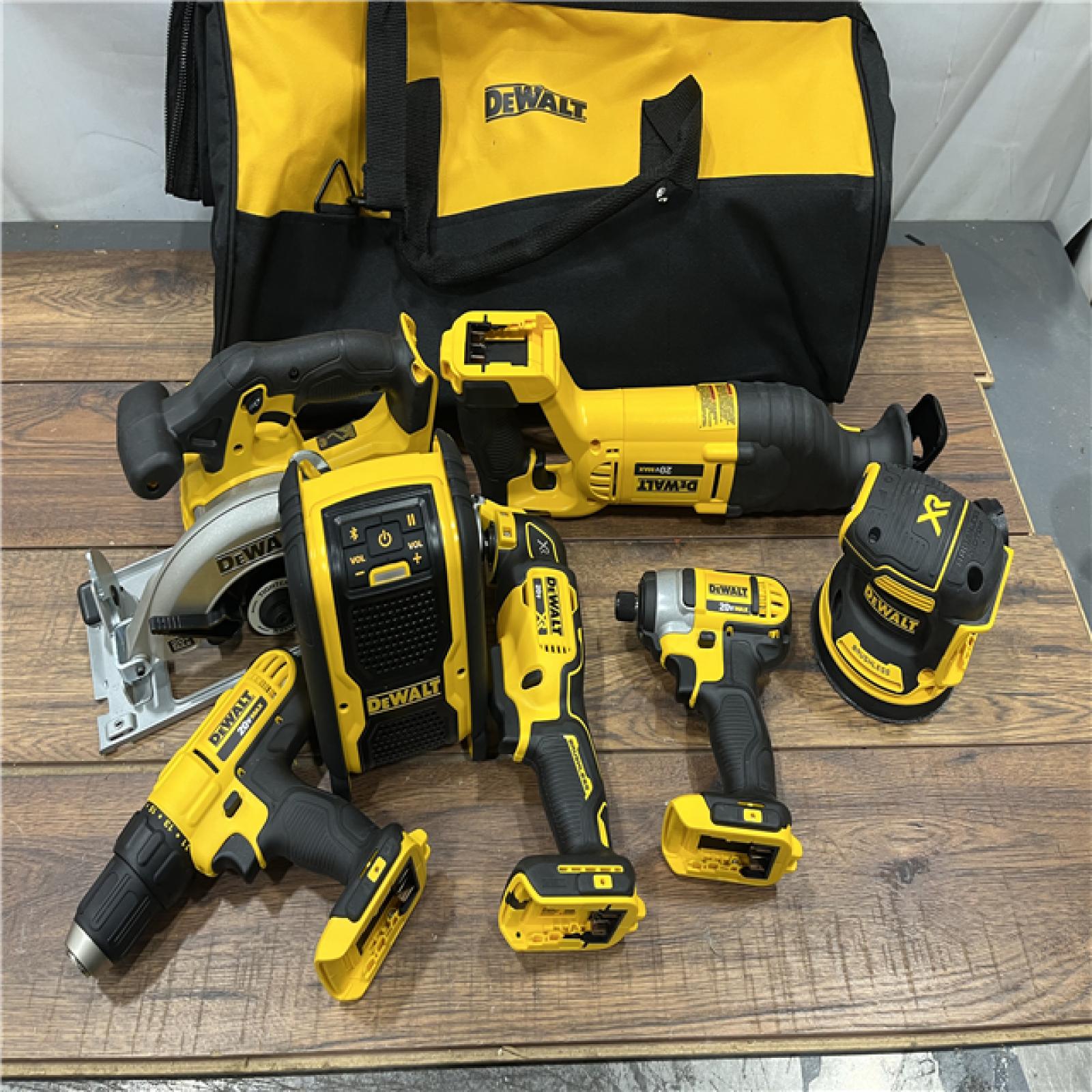 AS-IS DEWALT DCK771D1M1 20V MAX Cordless 7-Tool Combo Kit