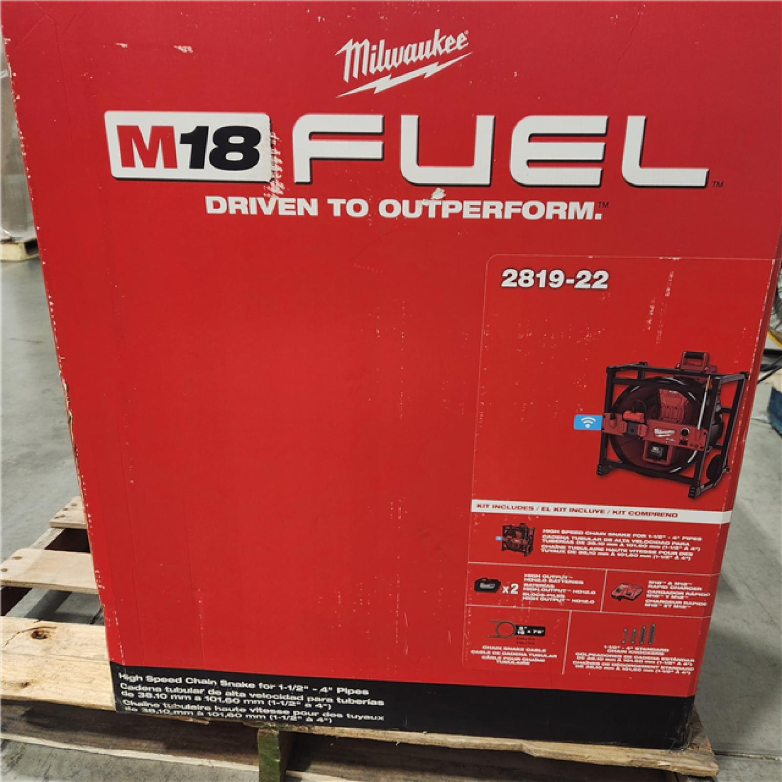 DALLAS LOCATION - Milwaukee M18 18V Lithium-Ion Cordless High Speed Drain Cleaner with 5/16 in. x 75 ft. Cable