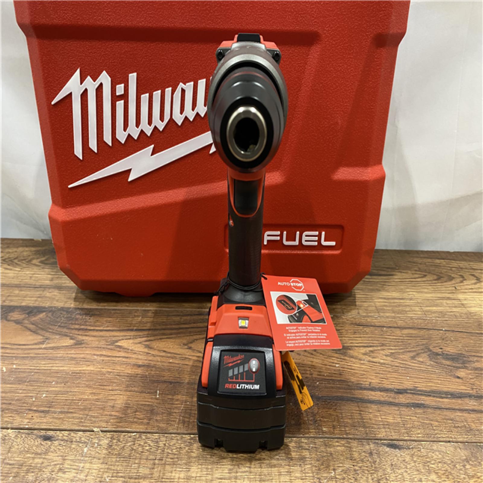 AS IS Milwaukee 2904-22 Hammer Drill Driver Kit with Batteries  Charger & Tool Case  Red