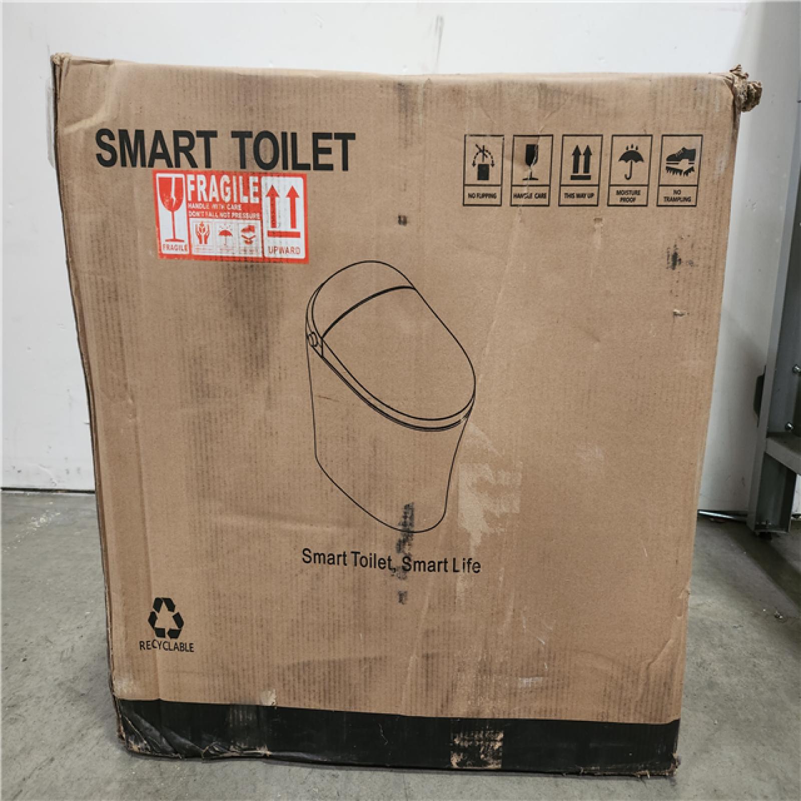 Phoenix Location Hanikes 1-Piece 1/1.27 GPF High Efficiency Dual Flush Elongated Toilet in White with Heated Seat and Slow-Close, Seat Included