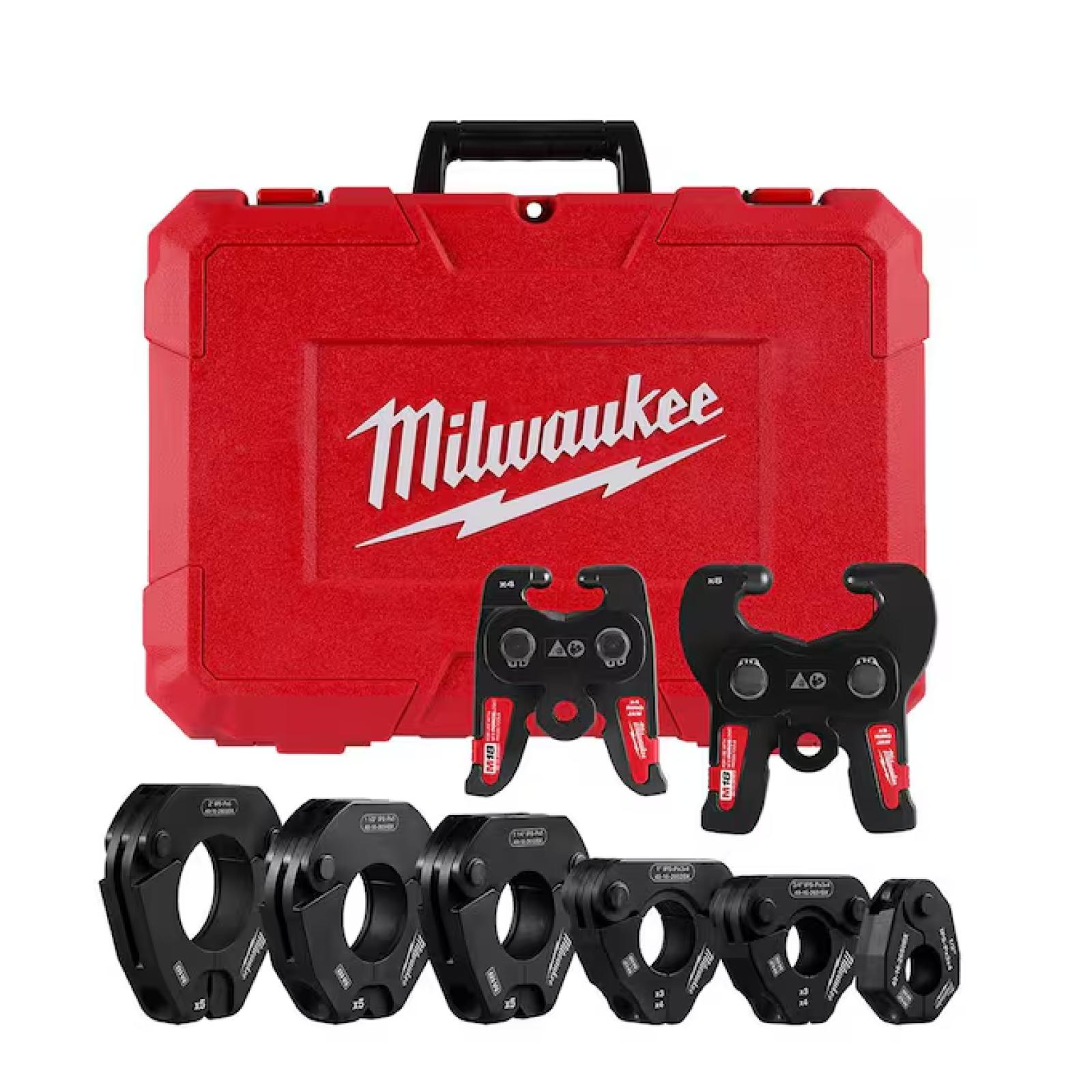 LIKE NEW! - Milwaukee 1/2 in. - 2 in. IPS-P Pivoting Press Ring Kit for M18 FORCE LOGIC Press Tools