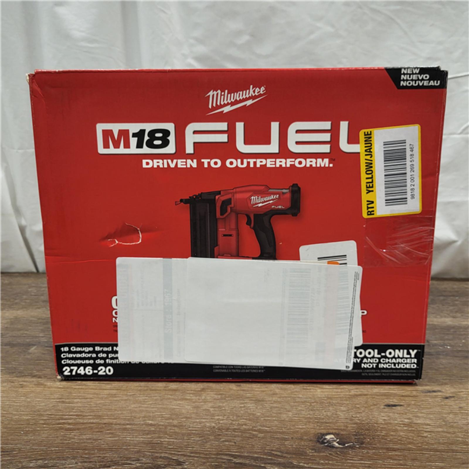 AS-IS Milwaukee M18 Fuel 18V Brushless 18-Gauge Brad Nailer 2746-20 (Bare Tool)