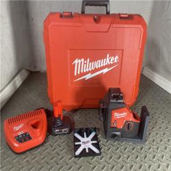 HOUSTON LOCATION - AS-IS Milwaukee-3632-21 M12 Green Beam Laser 360Â° 3-Plane Kit