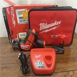 AS-ISMilwaukee M12 FUEL 12-Volt Lithium-Ion Brushless Cordless HACKZALL Reciprocating Saw Kit W/ Free M12 2.0Ah Compact Battery