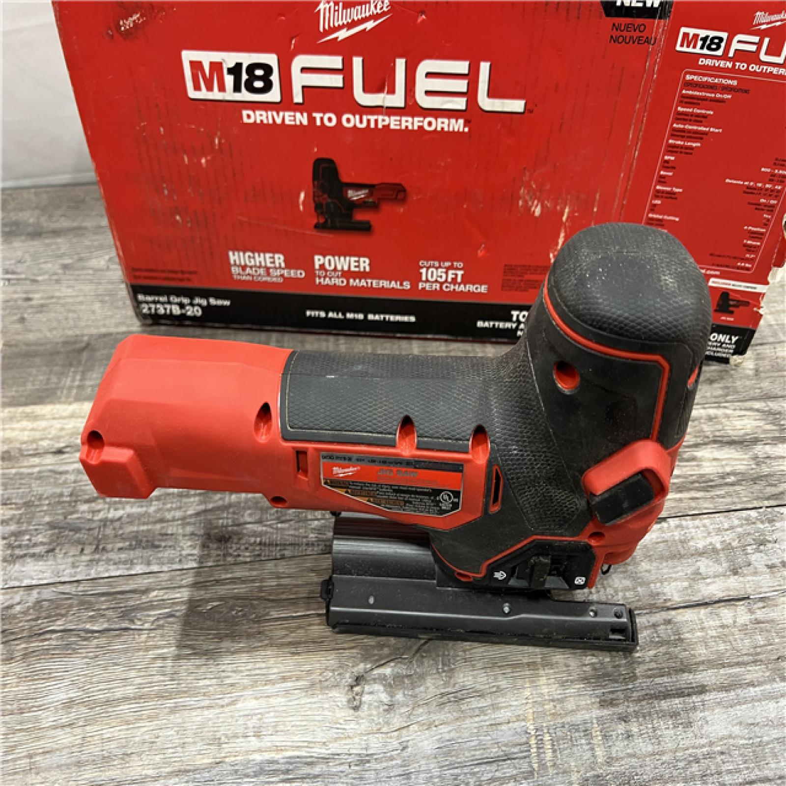 AS-IS Milwaukee M18 FUEL 18 Volt Lithium-Ion Brushless Barrel Grip Cordless Jig Saw (Bare Tool)