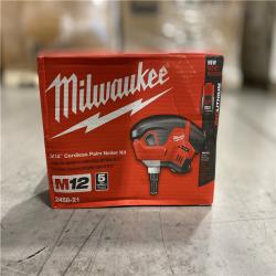 NEW! - Milwaukee M12 12-Volt Lithium-Ion Cordless Palm Nailer Kit with One 1.5Ah Battery, Charger and Tool Bag