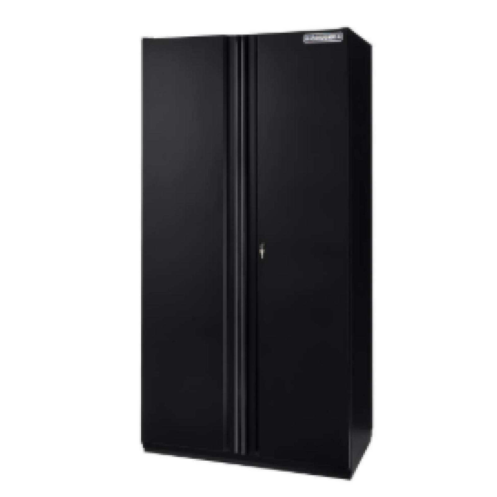 DALLAS LOCATION - NEW! Husky Extra Wide Heavy Duty Welded 20-Gauge Steel Freestanding Garage Cabinet in Black