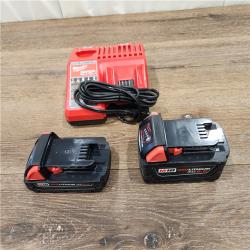 AS-IS Milwaukee M18 18-Volt Lithium-Ion Starter Kit with One 5.0 Ah and One 2.0 Ah Battery and Charger