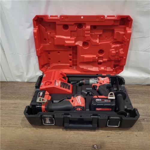 AS-IS Milwaukee M18 FUEL 18V Lithium-Ion Brushless Cordless Hammer Drill and Impact Driver Combo Kit (2-Tool) with 2 Batteries