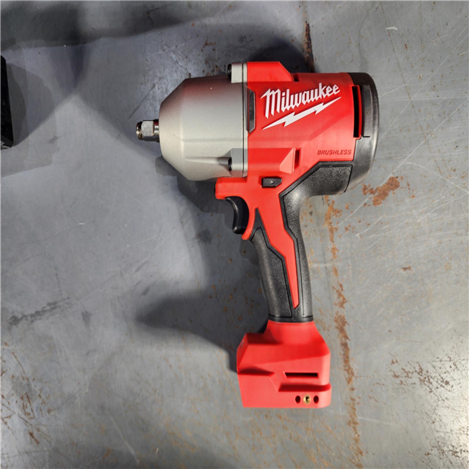 HOUSTON LOCATION - AS-IS (APPEARS LIKE NEW) Milwaukee 18V Cordless 1/2  Impact Wrench with Friction Ring Kit