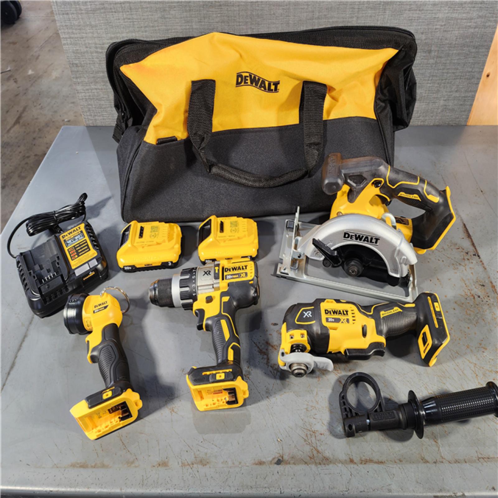 HOUSTON LOCATION - AS-IS DEWALT 4 TOOL COMBO KIT W/ (2) BATTERY & CHARGER