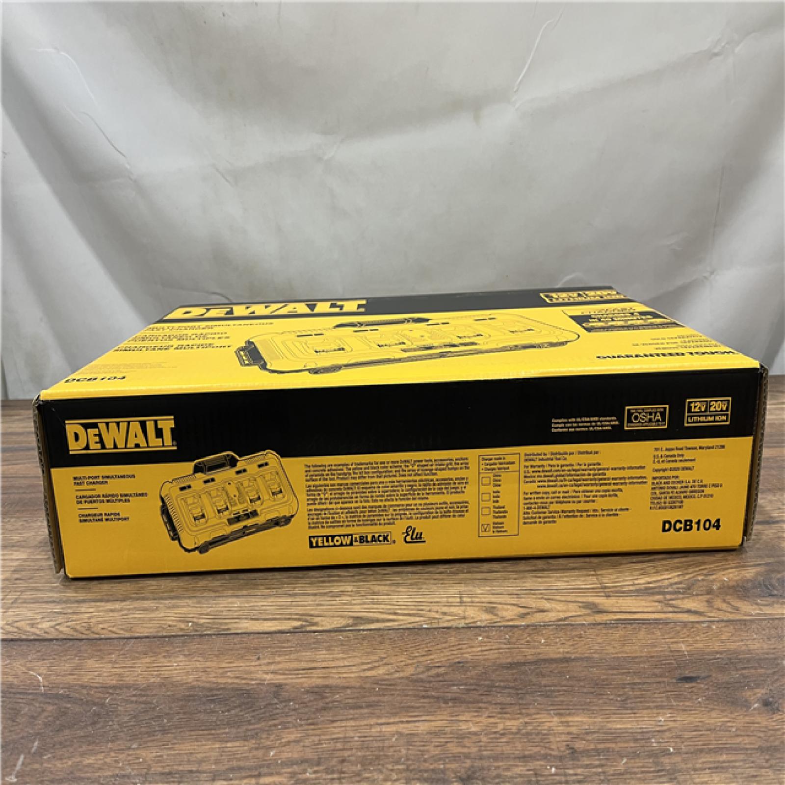 AS-IS DEWALT 12V/20V/60V MAX 4-Port Lithium-Ion Battery Charger