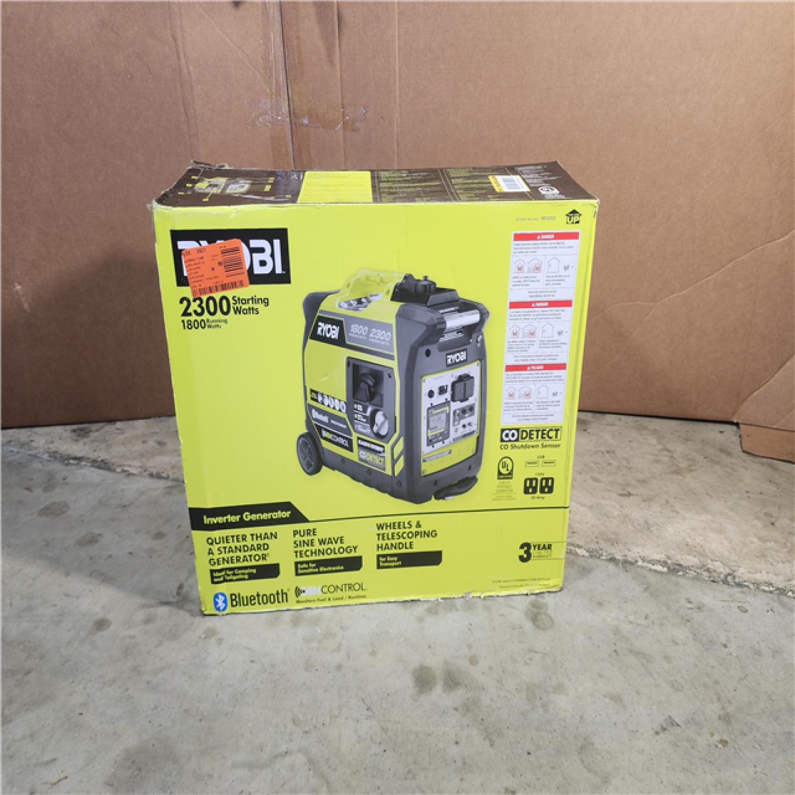 HOUSTON LOCATION - AS-IS 2,300-Watt Recoil Start Bluetooth Super Quiet Gasoline Powered Digital Inverter Generator with CO Shutdown Sensor