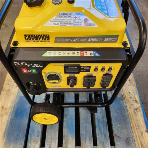 California AS-IS Champion Power Equipment 4250-Watt Recoil Start Duel Fuel Generator