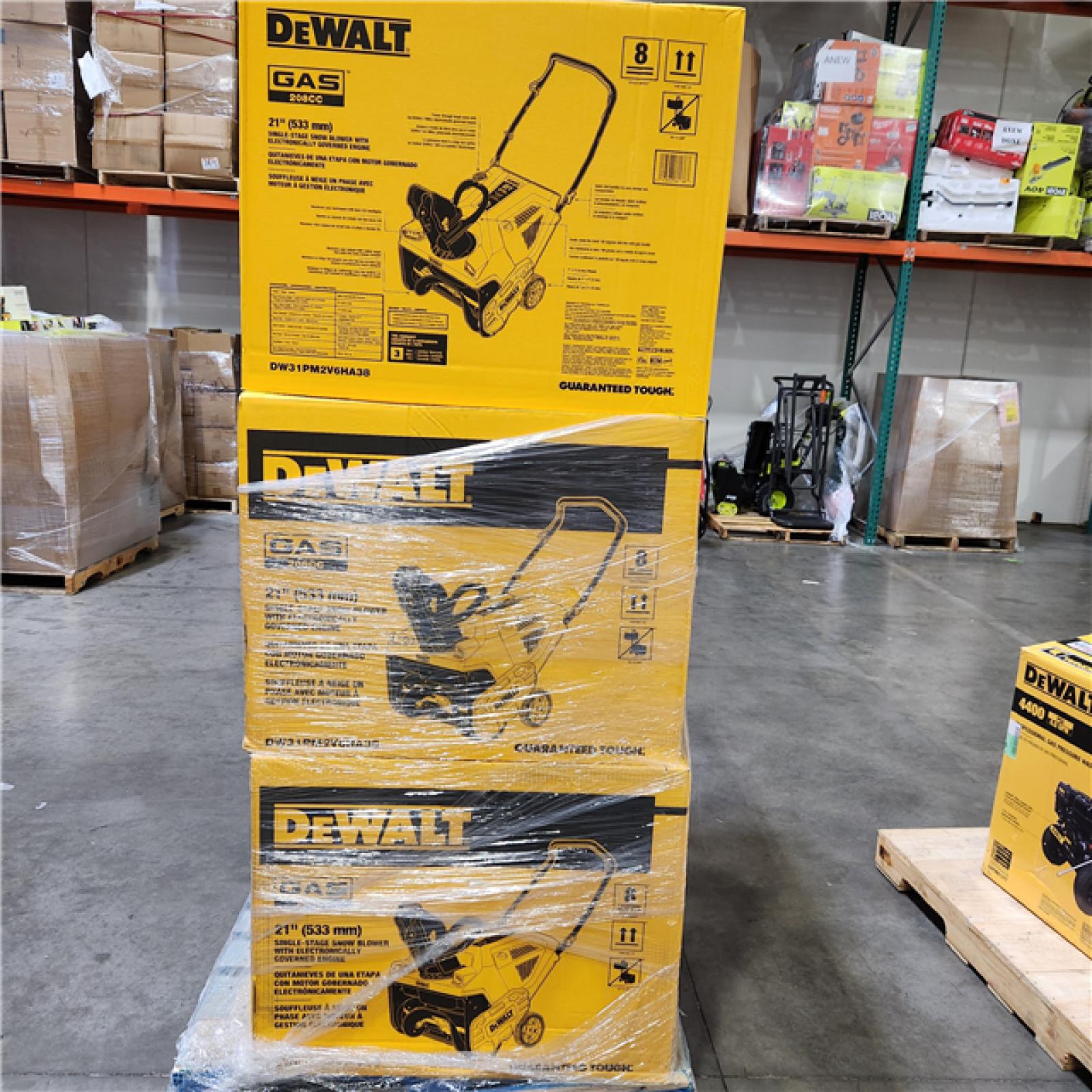 Dallas Location - NEW - DEWALT Snow Blower Lot Of 6)