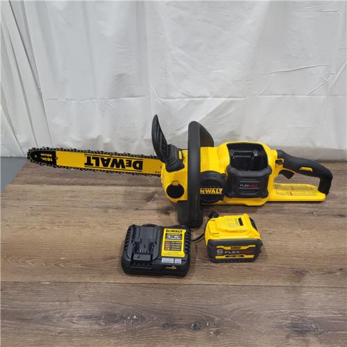 AS-IS FLEXVOLT 60V MAX 16in. Brushless Cordless Battery Powered Chainsaw Kit with (1) FLEXVOLT 2 Ah Battery & Charger