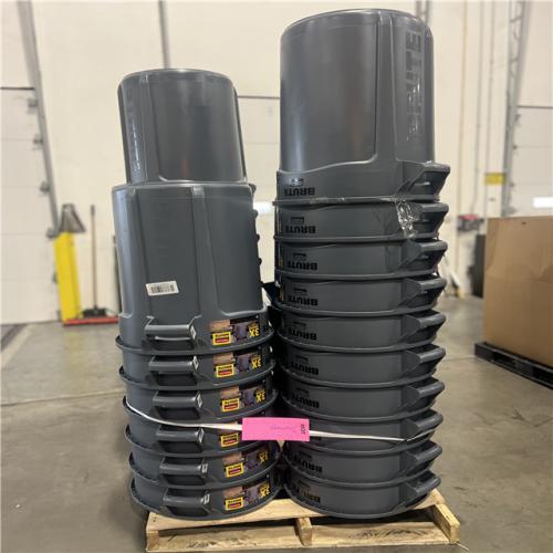 DALLAS LOCATION - Rubbermaid Commercial Products Brute 32 Gal. Grey Vented Trash PALLET - (32 UNITS)