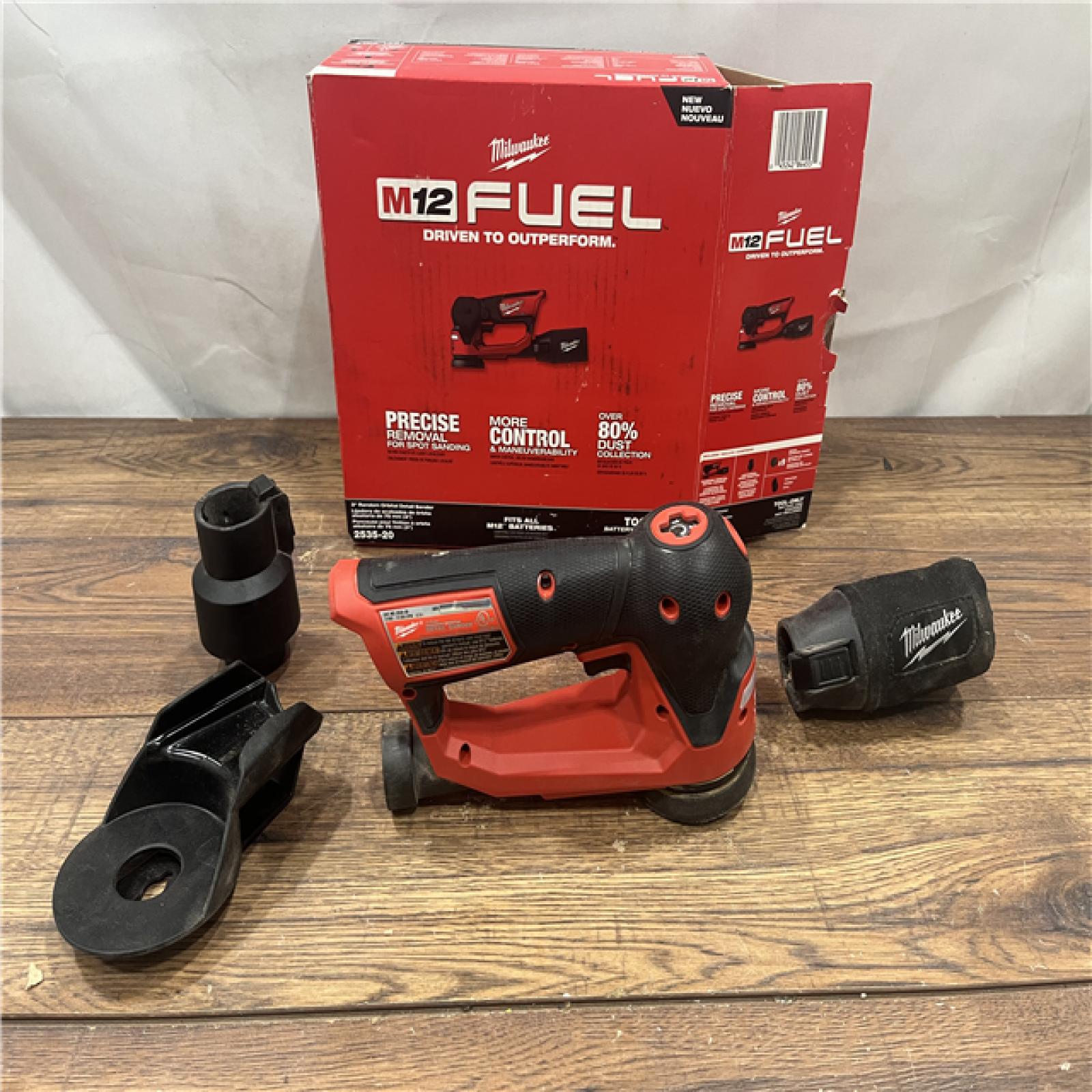 AS-IS M12 FUEL 12V Lithium-Ion Brushless Cordless 3 in. Random Orbital Detail Sander