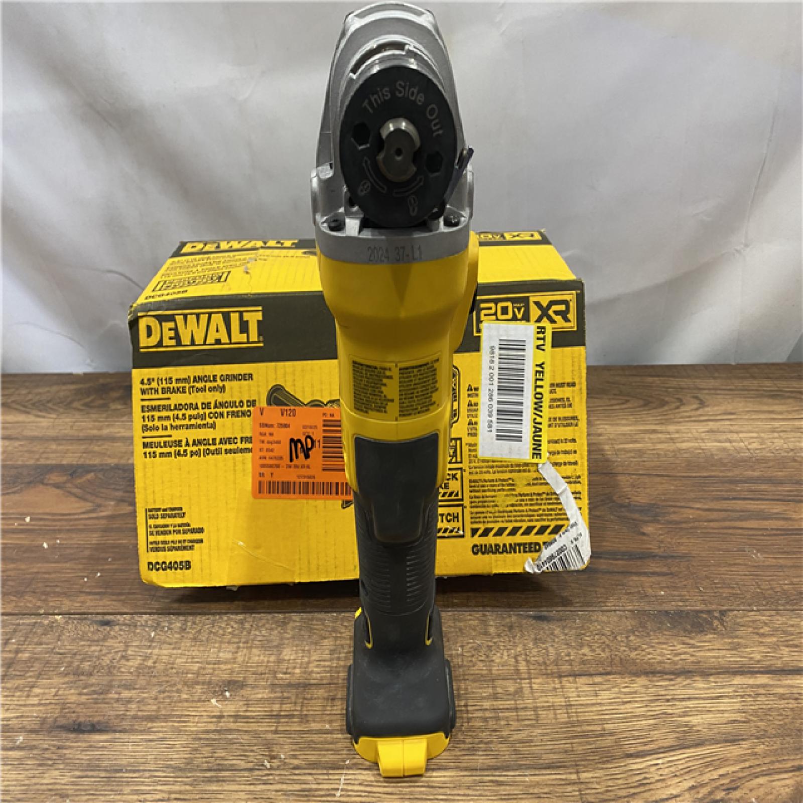 AS IS DeWalt DCG405B 20V Max XR 4.5-Inch Slide Switch Small Angle Grinder (Tool Only)