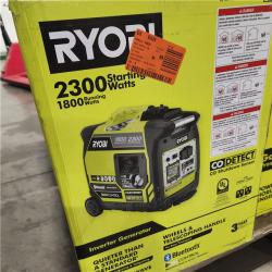 DALLAS LOCATION - AS-IS RYOBI 2,300-Watt Recoil Start Bluetooth Super Quiet Gasoline Powered Digital Inverter Generator with CO Shutdown Sensor