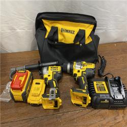 AS-ISDEWALT 20V MAX Cordless Brushless Hammer Drill/Driver 2 Tool Combo Kit with FLEXVOLT ADVANTAGE