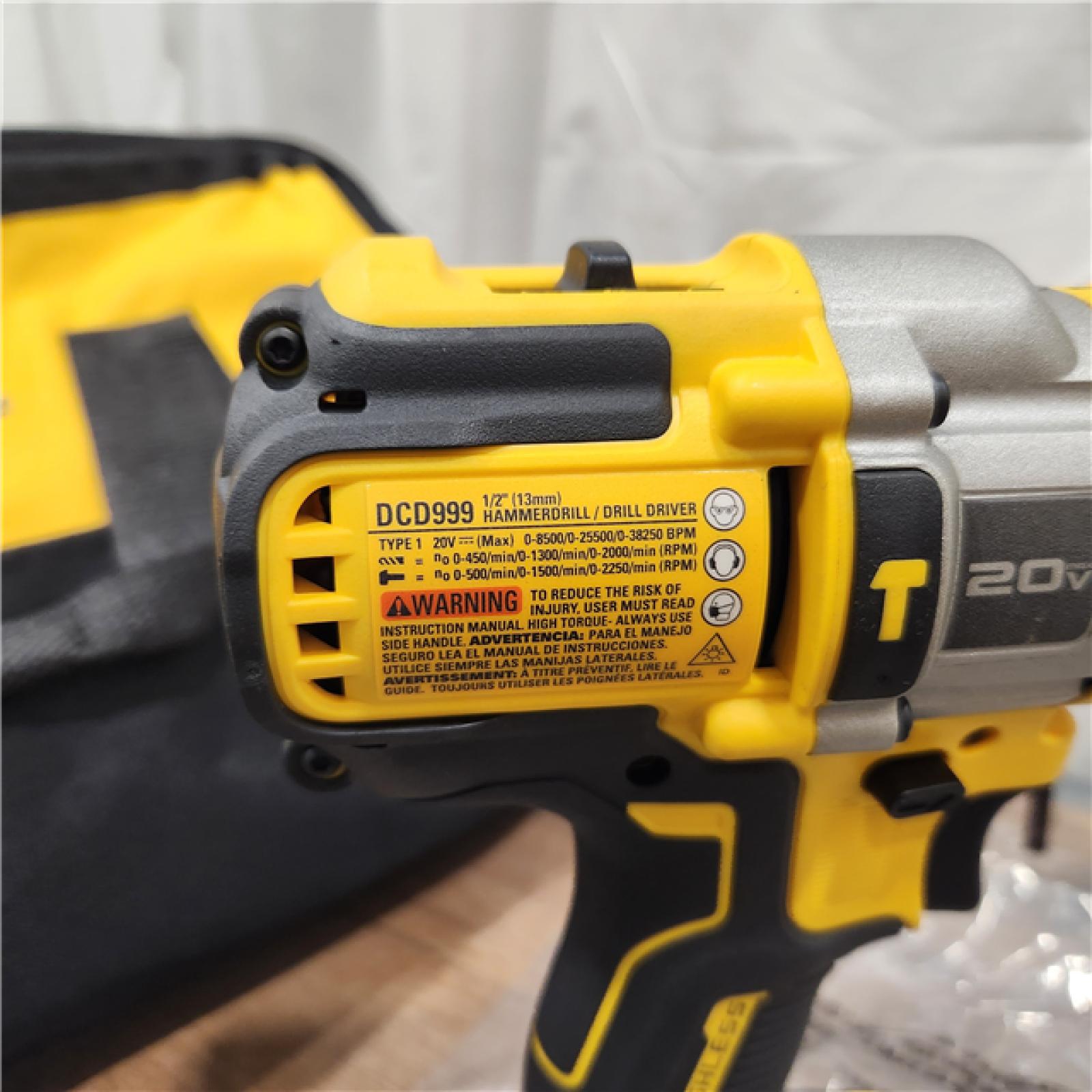 AS-IS DEWALT 20V MAX Cordless Brushless Hammer Drill/Driver 2 Tool Combo Kit with FLEXVOLT ADVANTAGE