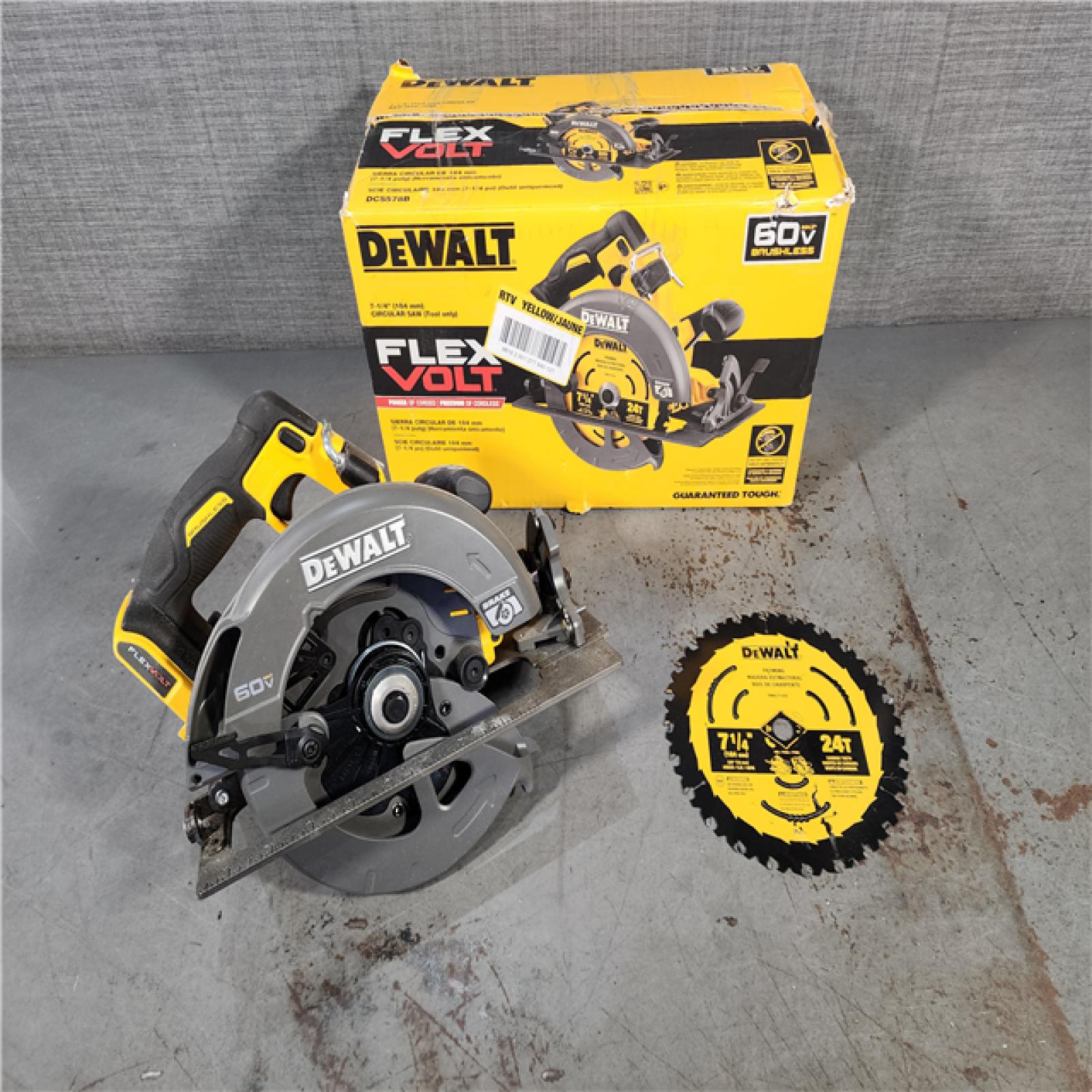 HOUSTON LOCATION - AS-IS DeWALT Flexvolt Max 7-1/4  60V Brushless Circular Saw DCS578B (Bare Tool)