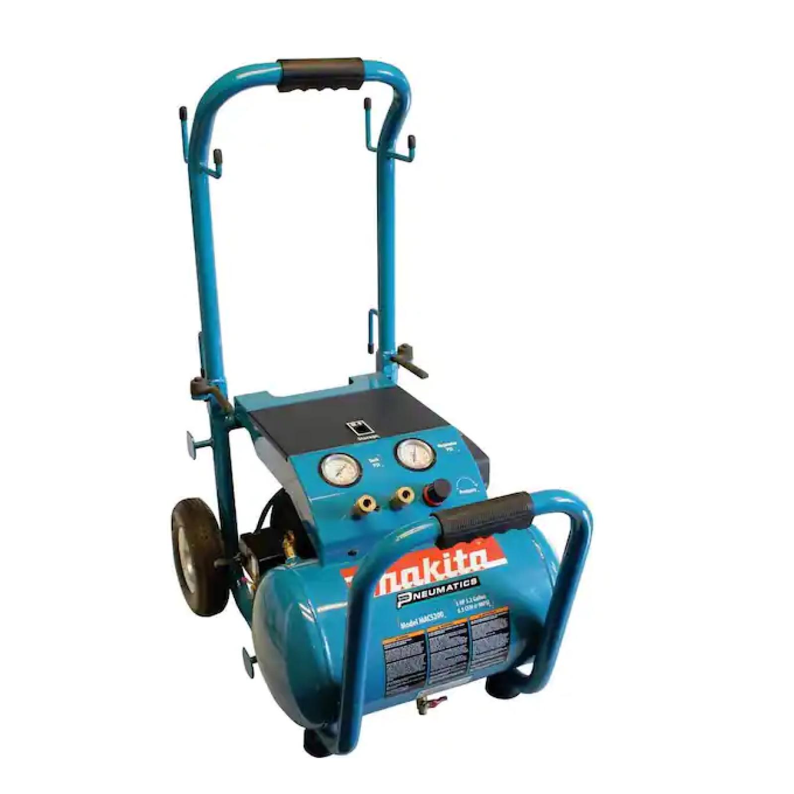 DALLAS LOCATION - Makita Big Bore 5.2 Gal. 140 PSI 3.0 HP Portable Corded Electric Horizontal Single Tank Air Compressor (6.5 CFM at 90 PSI)