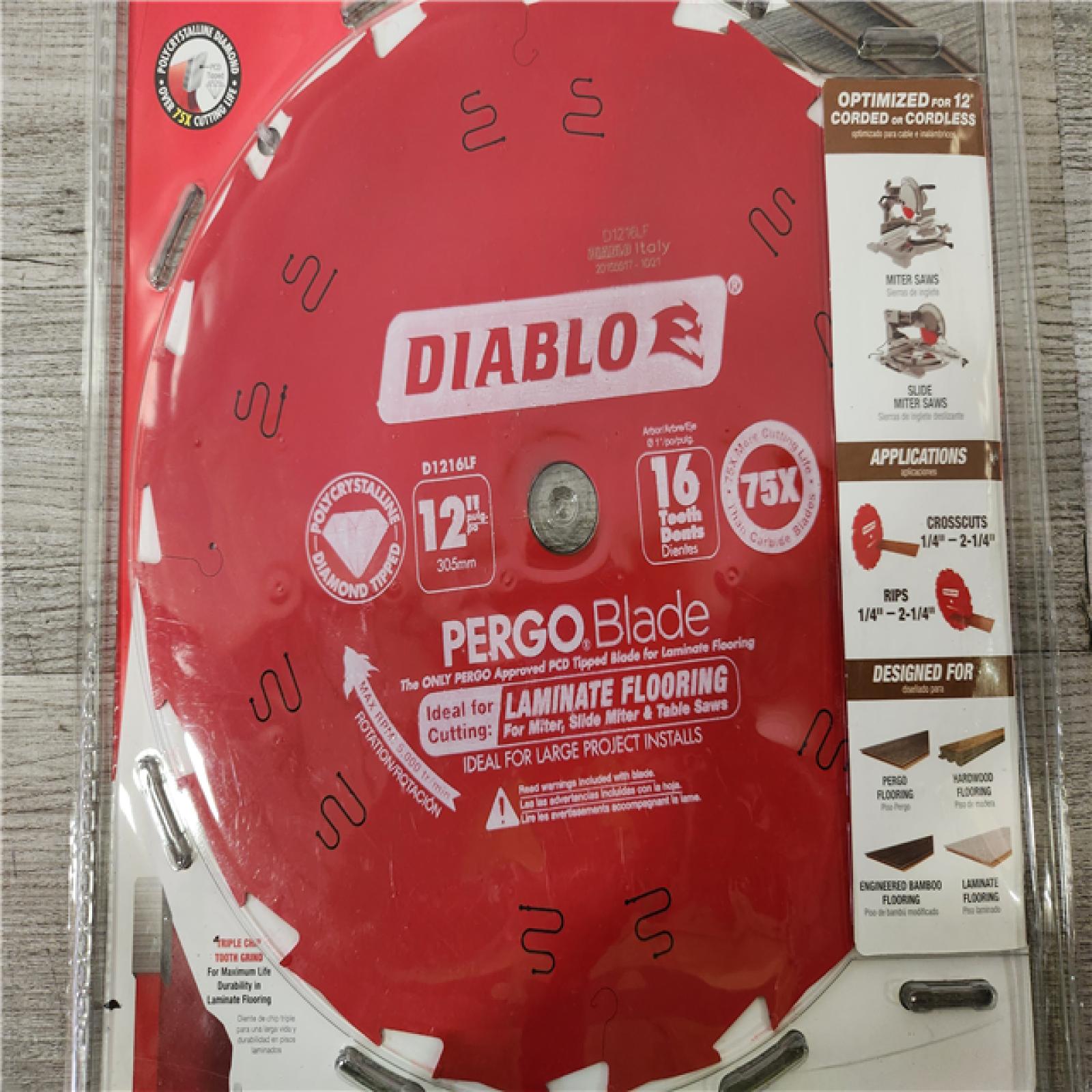 Phoenix Location DIABLO 10in. x 12-Teeth PergoBlade Saw Blade for Laminate and Wood Flooring (3 Set)