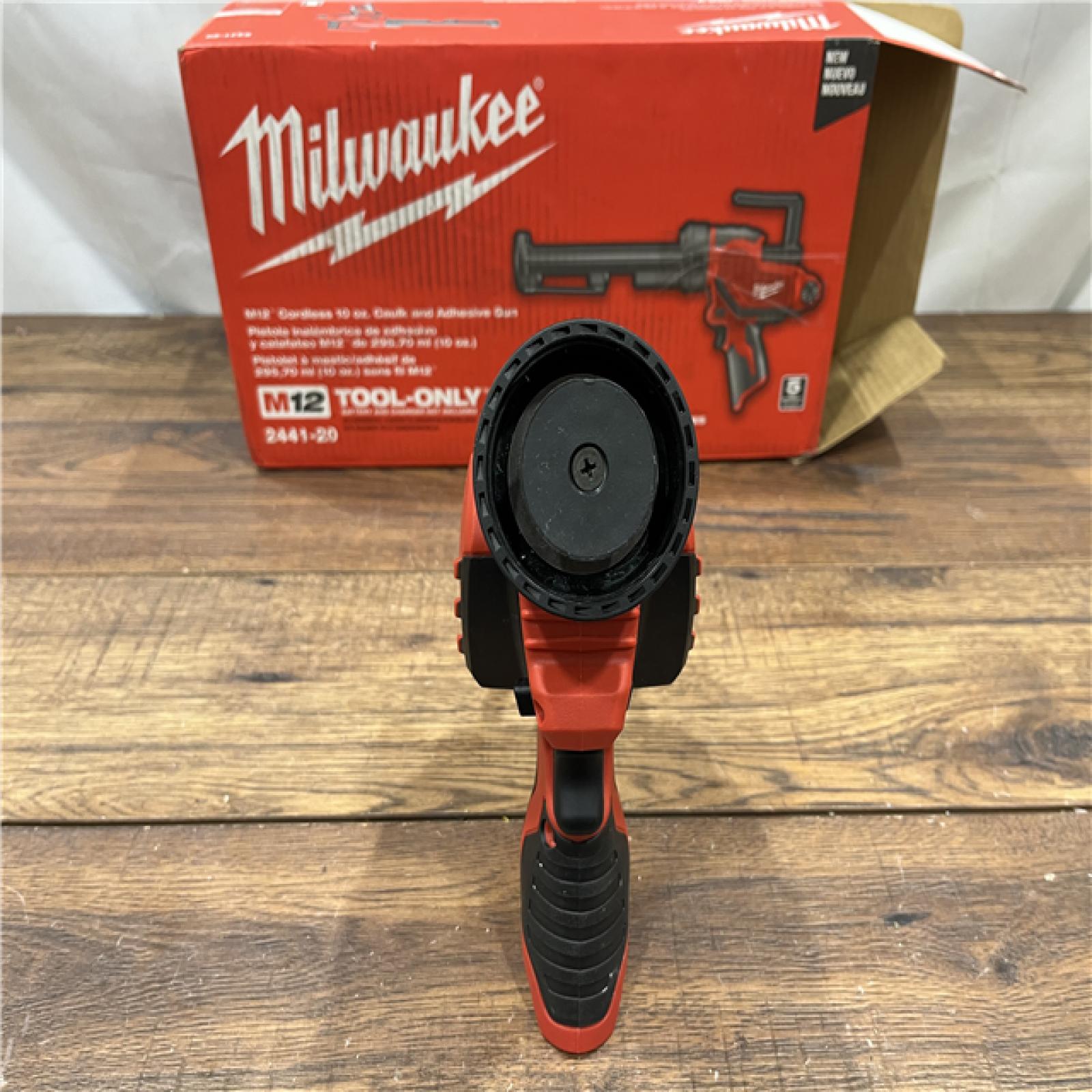 AS IS Milwaukee 2441-20 M12 12V Cordless 10oz Caulk and  (Tool Only)