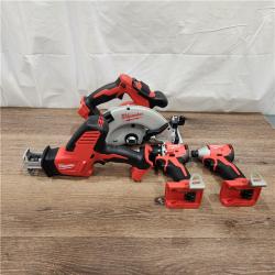 AS-IS M18 18-Volt Lithium-Ion Brushless Cordless Combo Kit (4-Tool) with 2-Batteries, 1-Charger and Tool Bag