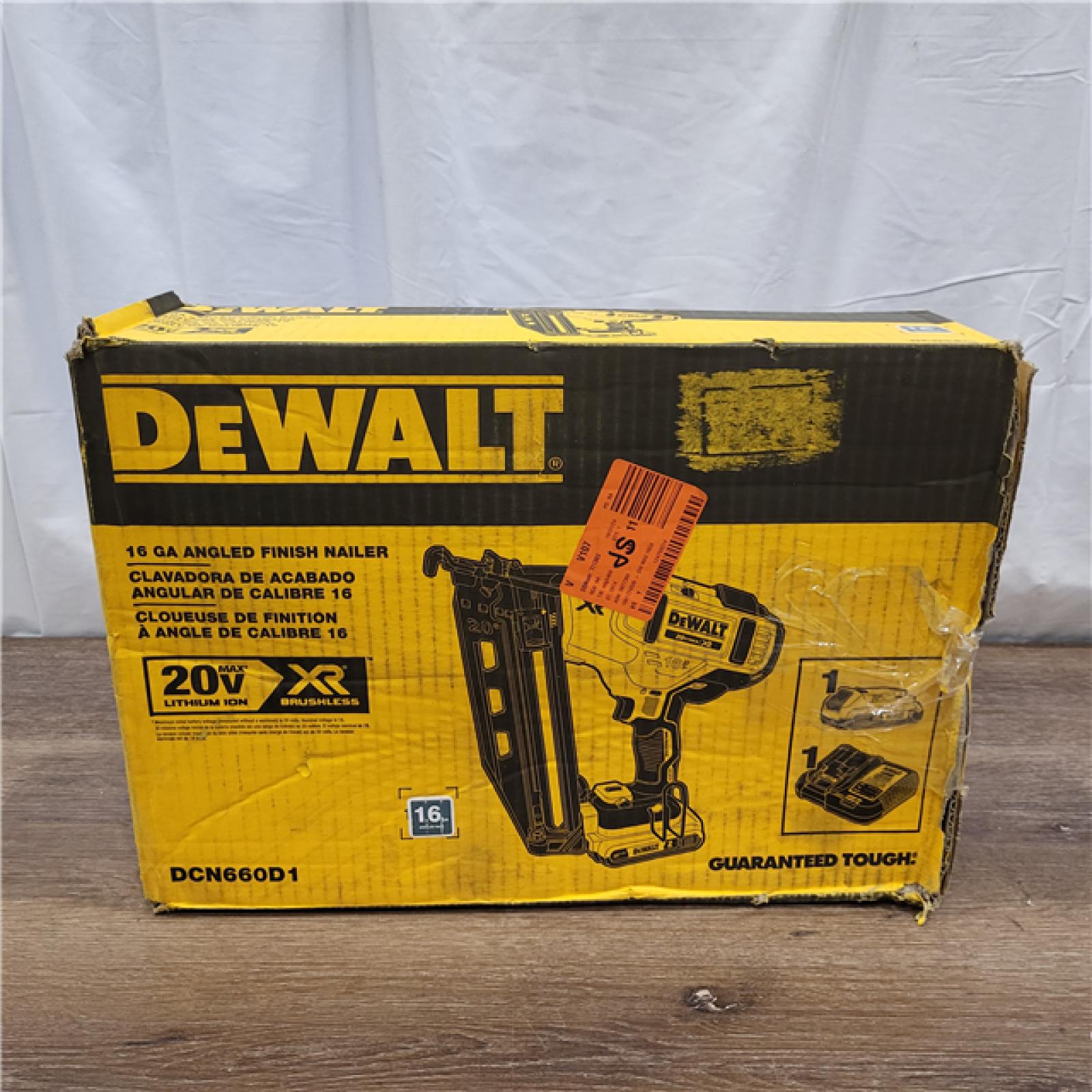 AS-IS DeWalt DCN660D1 20V 16 Gauge Cordless Angled Finish Nailer Kit W/ 2Ah Battery