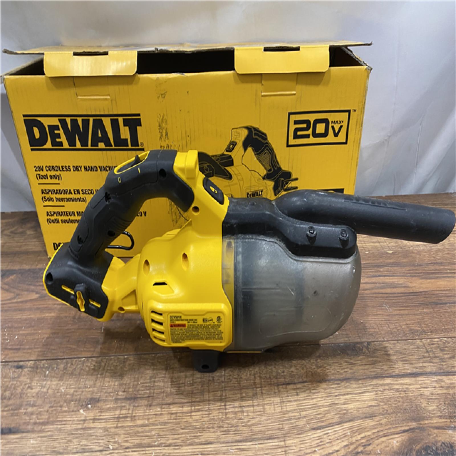 AS IS DEWALT 20V Lithium-Ion Cordless Dry Hand Vacuum kit  (Tool Only)